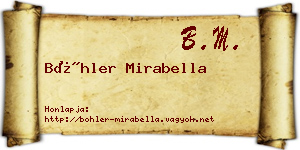 Böhler Mirabella névjegykártya